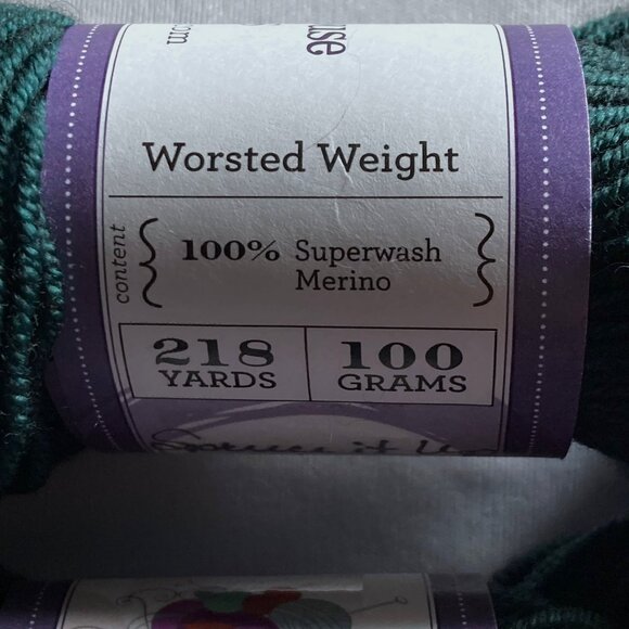 Lot of 3 Knothouse Yarns, Worsted, "Spruce It Up" Forrest Green Superwash Merino - Picture 5 of 5